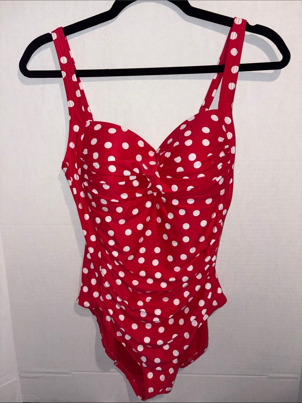 Red Polka Dot One-Piece Swimsuit